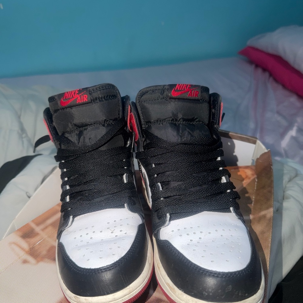 Nike Air High-Top Black and White with Red Accents